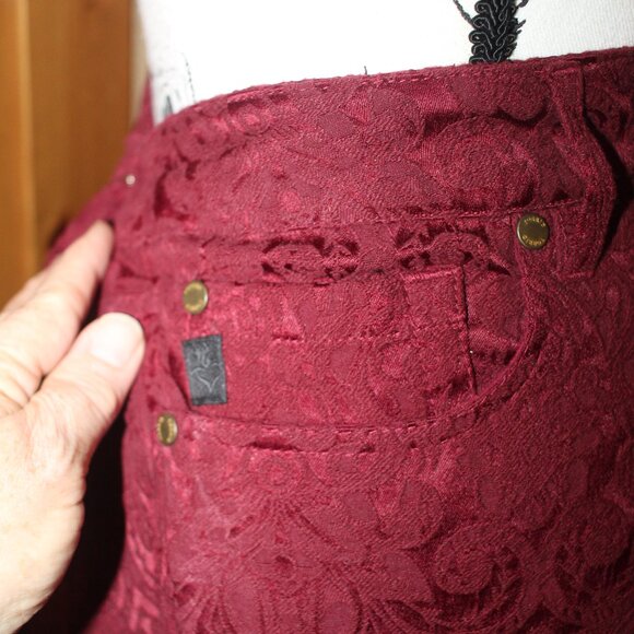Torrid Embossed Plus Size Jeans Burgundy Size 22W - Picture 6 of 10